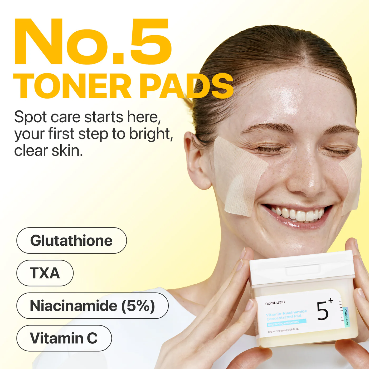 Numbuzin No.5 Vitamin-Niacinamide Concentrated Pad 70Ea 180ml
